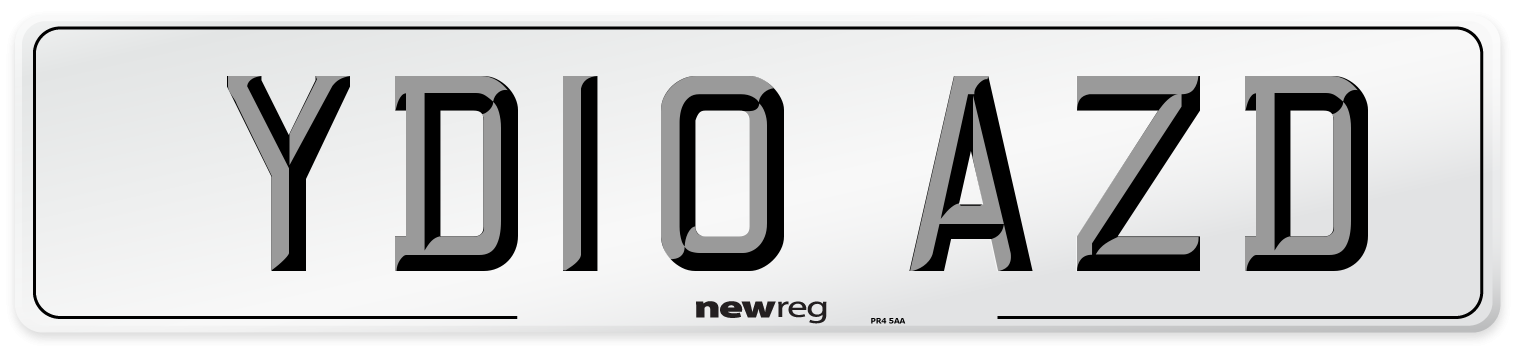 YD10 AZD Number Plate from New Reg